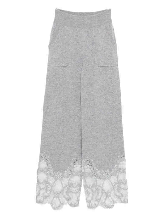 Lace Cashmere Trousers