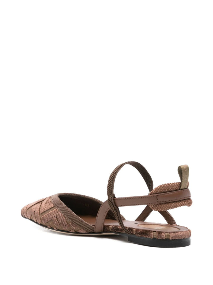 Fendi Flat shoes - Marrone | 051a437de104f439da96c257a5656cb98ab7b806