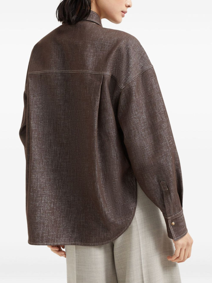 Brunello Cucinelli Shirts - Marrone | 5f567d58e57b95cd632c8786c4ac325b89484c81