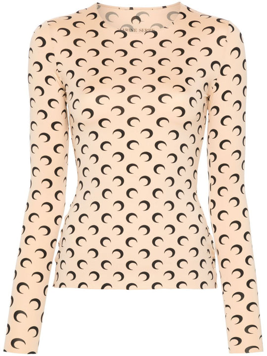 Moon Print Second Skin Top