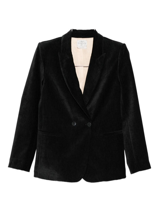Velvet Double-Breasted Jacket