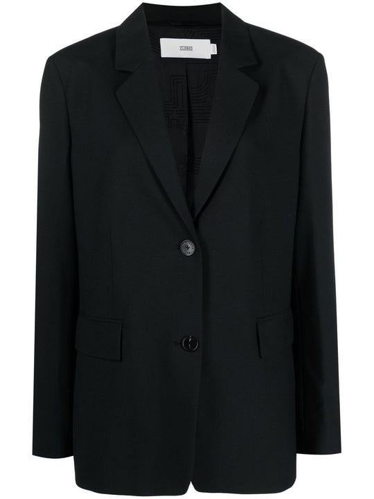 Wool Blend Single-Breasted Jacket
