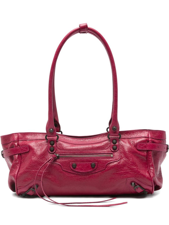 East West Leather Shoulder Bag