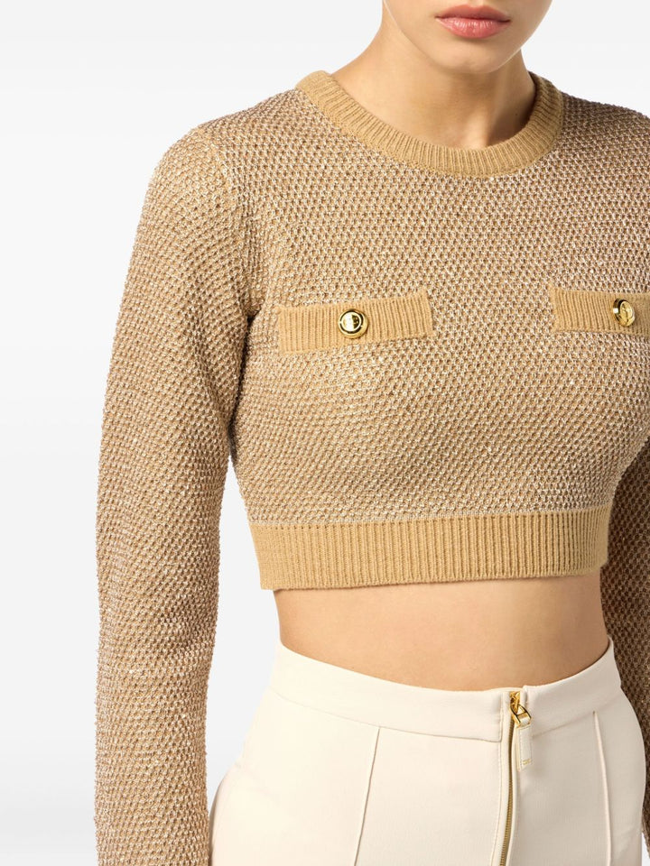 Elisabetta Franchi Sweaters - Light and natural | 083729b20916a9aae3ea560983b1b2ff9c311a97