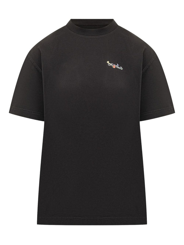 Arrow Glass Flower Cotton T-Shirt