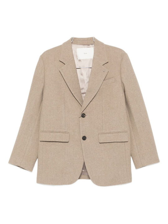 Wool Single-Breasted Blazer Jacket
