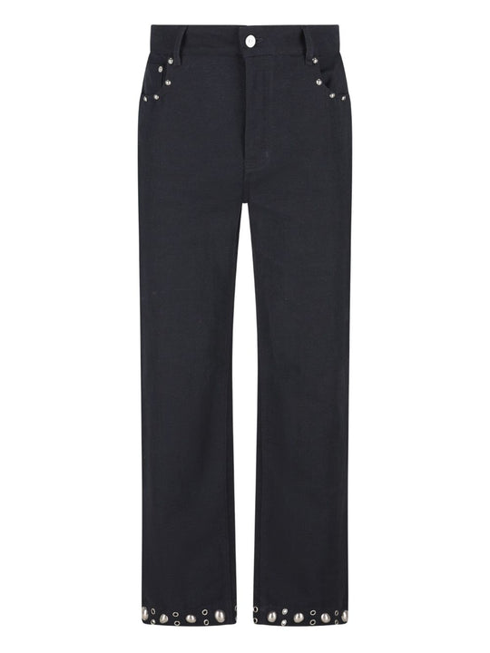 Embroidered Cotton Trousers
