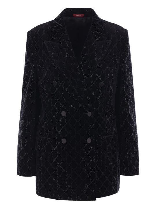 Embroidered Velvet Coat