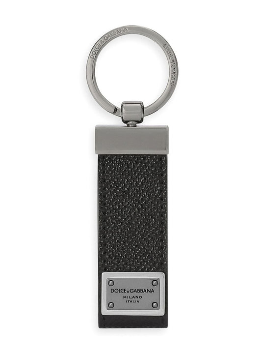 Dg Logo Leather Key Ring