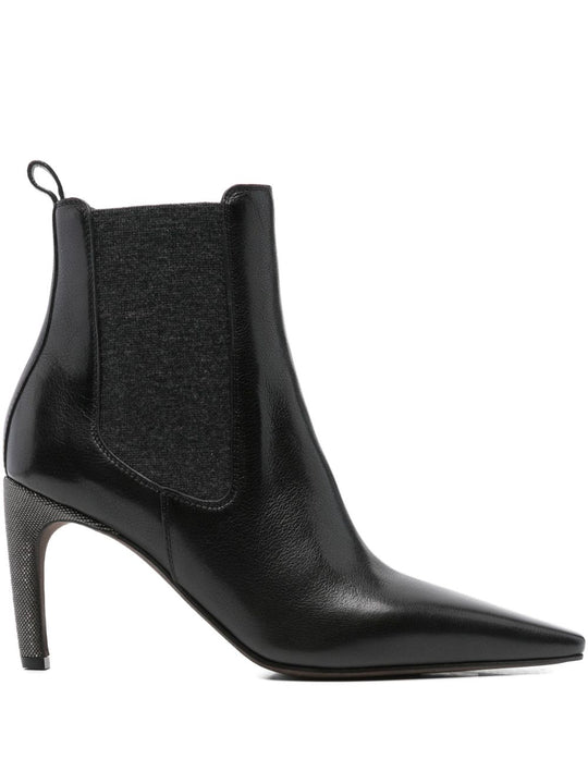 Leather Heeled Ankle Boots