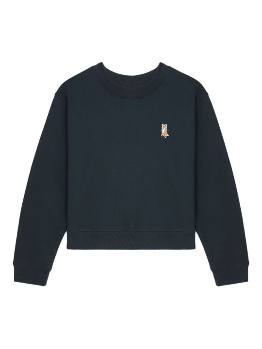 Lady Fox Cotton Cropped Sweatshirt