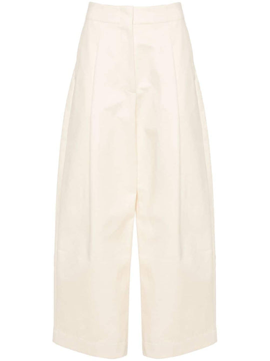 Cotton Wide-Leg Trousers