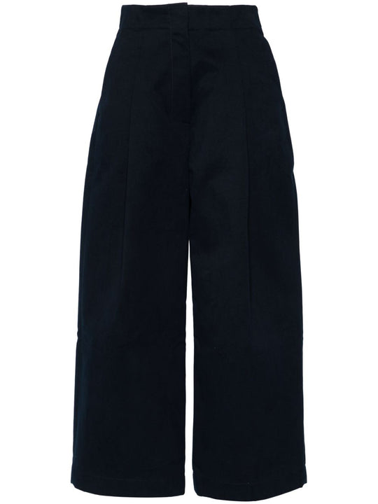 Cotton Wide-Leg Trousers