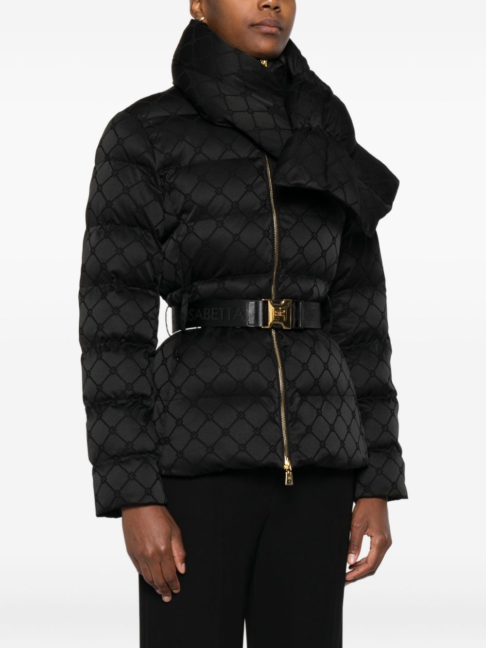 Elisabetta Franchi Coats - Blacks and greys | 97dc173dcd30505982eb025ca45d1bd070c6931a