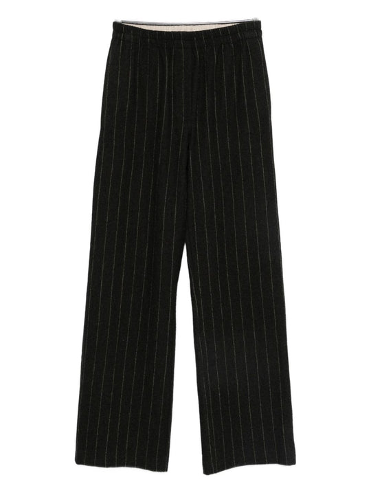 Wide-Leg Wool Trousers