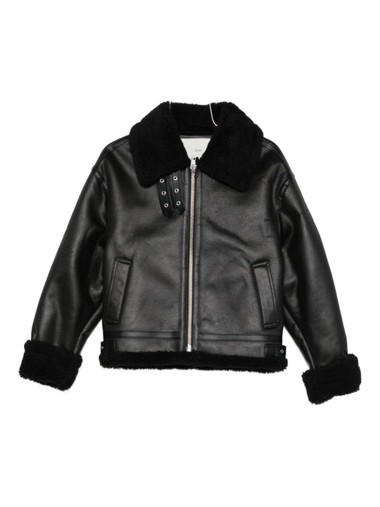 Faux Leather Shearling Jacket