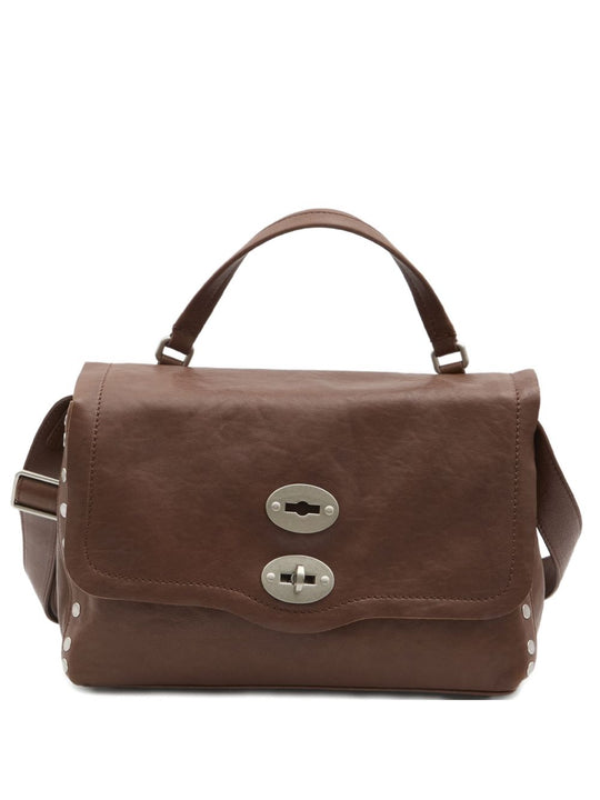 Postina Tabacco Baby Leather Handbag