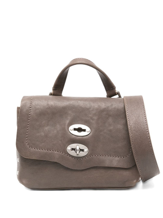 Postina Tabacco Baby Leather Handbag