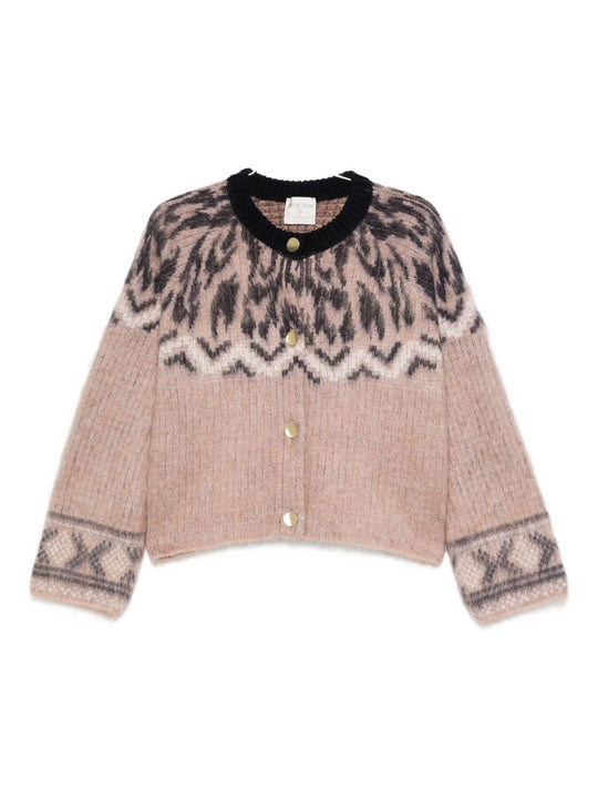 Wool Jacquard Cardigan