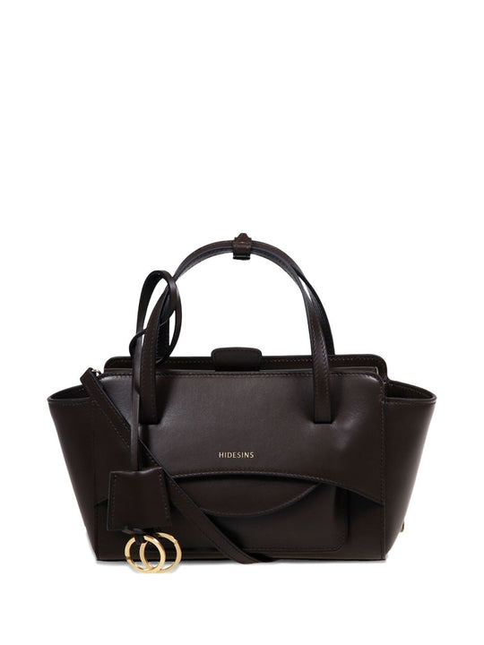 Flap Small Leather Tote Bag