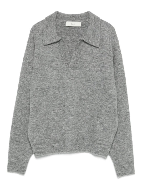 Wool Blend Polo Sweater