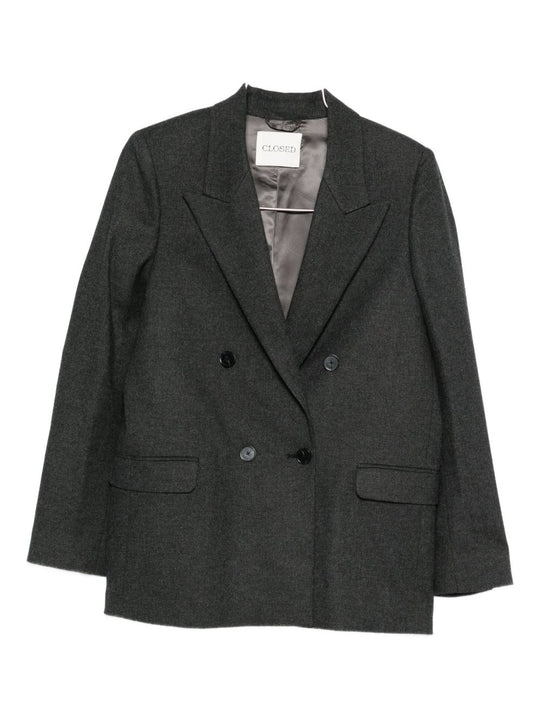 Wool Blend Double-Breasted Jacket