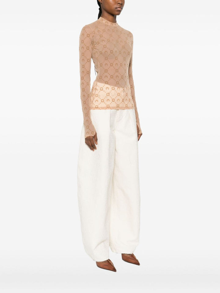 Marine Serre Top - Marrone | 327e7e5dc5d1f0bc8ebef69dbbb099348966a487