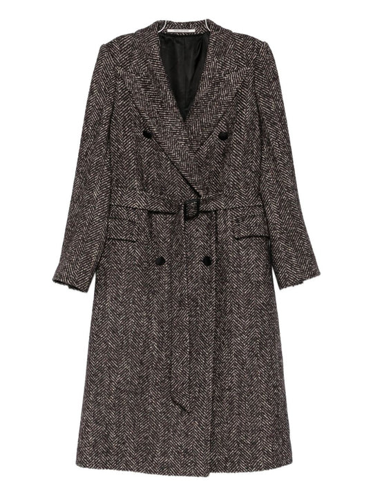 Wool Blend Double-Breasted Coat