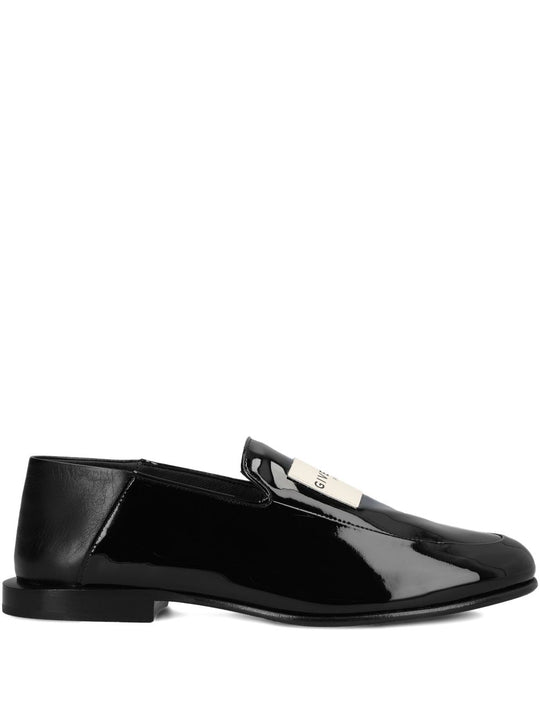 Label Leather Loafers