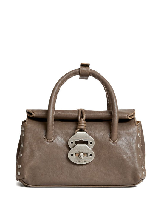 Dotta Tabacco Baby Small Leather Handbag