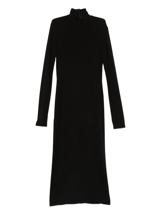 Turtle-Neck Midi Dress