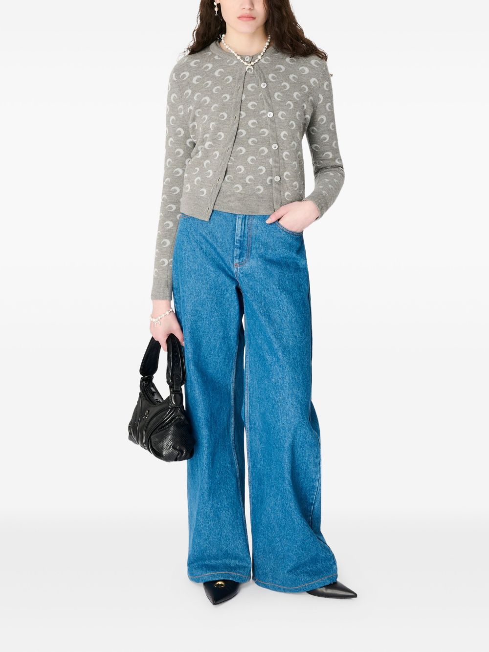 Marine Serre Sweaters - Blacks and greys | a086064f47625a11dd17c1299f13bc40c09d3d83