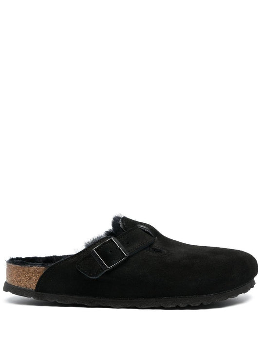 Boston Shearling Suede Slippers
