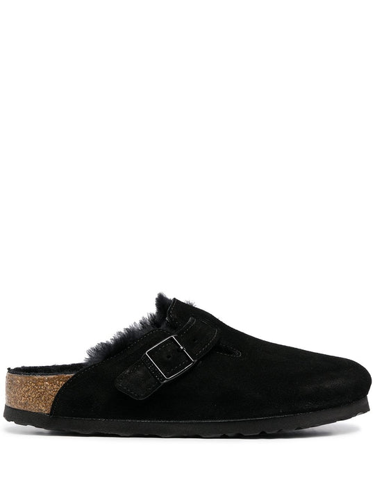Boston Shearling Suede Slippers