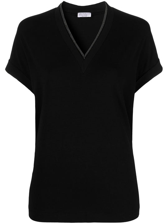 Cotton V-Necked T-Shirt