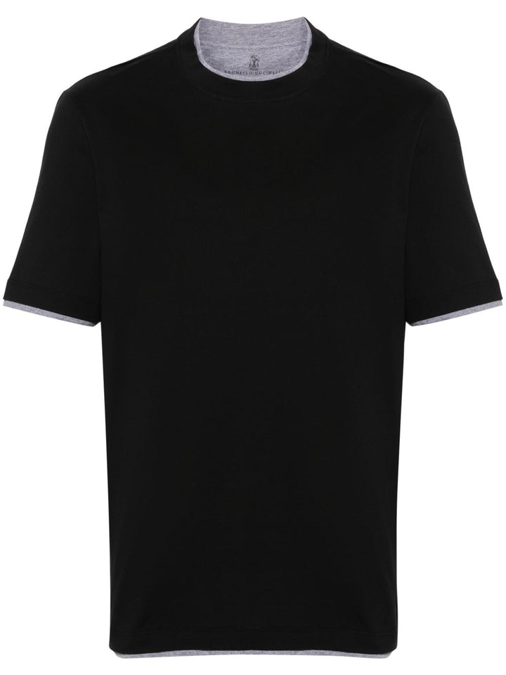 Brunello Cucinelli T-shirts and Polos - Blacks and greys | 8ee55b8b596bb161428693a2a523fc33cde56b1d