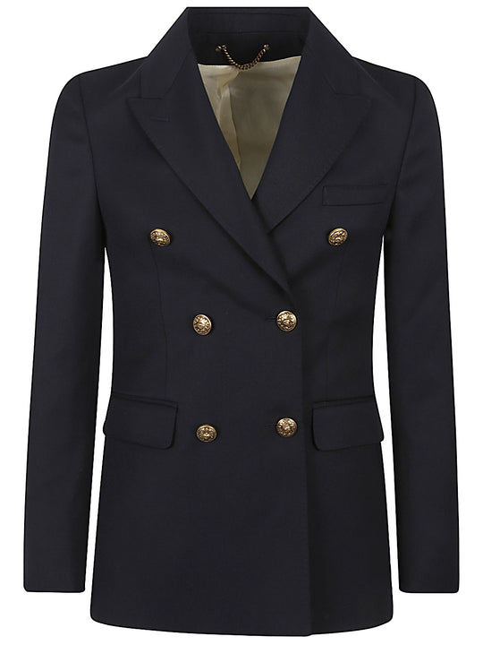 Wool Double-Breasted Blazer Jacket