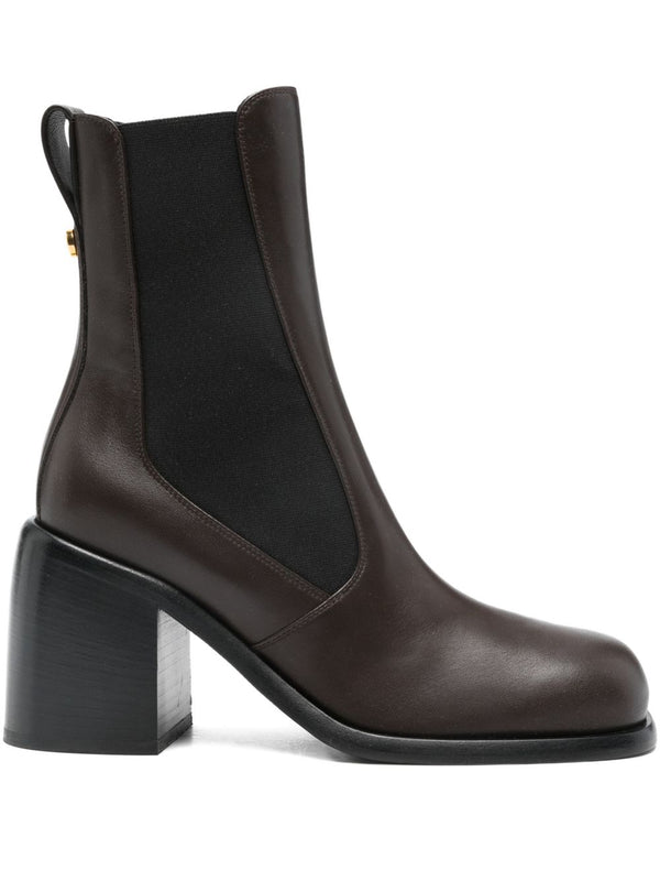 con Tacón de Piel Botas