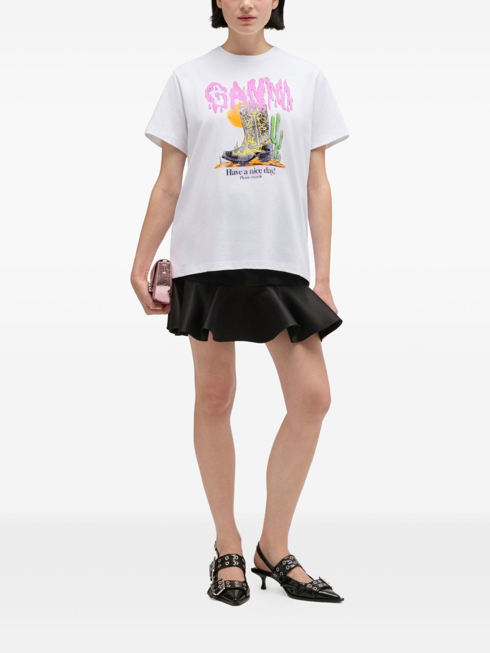 Ganni T-shirts and Polos - Light and natural | d8909e46233ee35021b9376f75fed94df124ee79