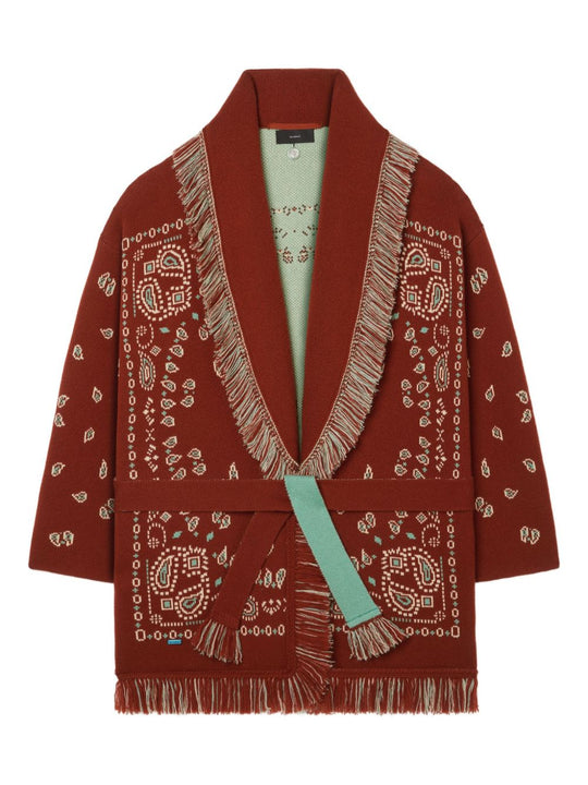 Bandana Jacquard Cashmere Cardigan