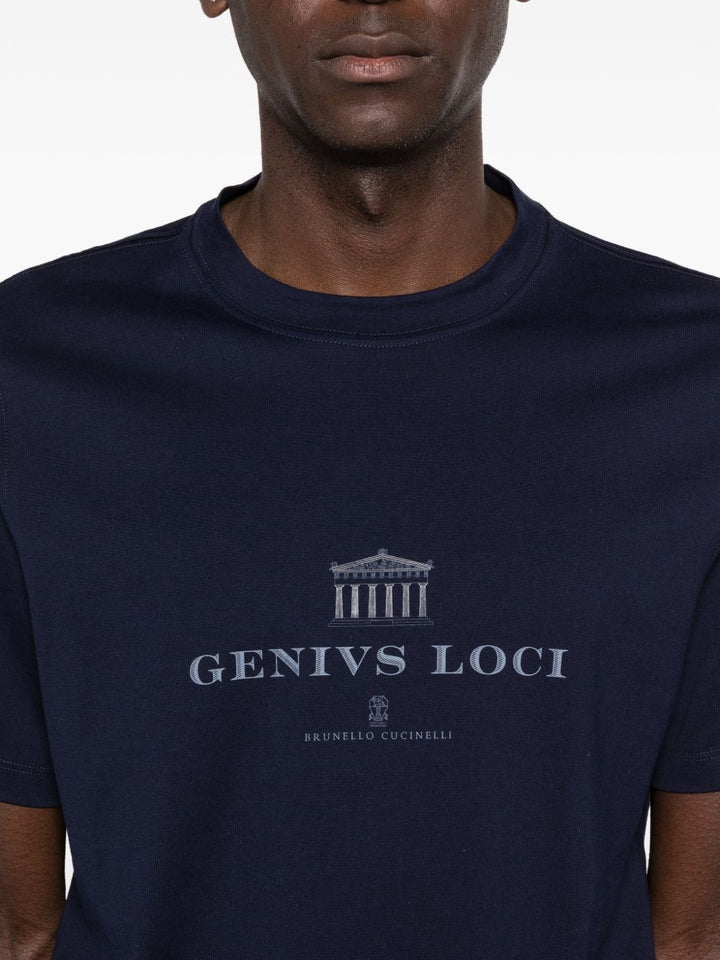 Brunello Cucinelli T-shirts and Polos - Blue and green | b9deead625e1c5beb600efbf203961fcbd70773c