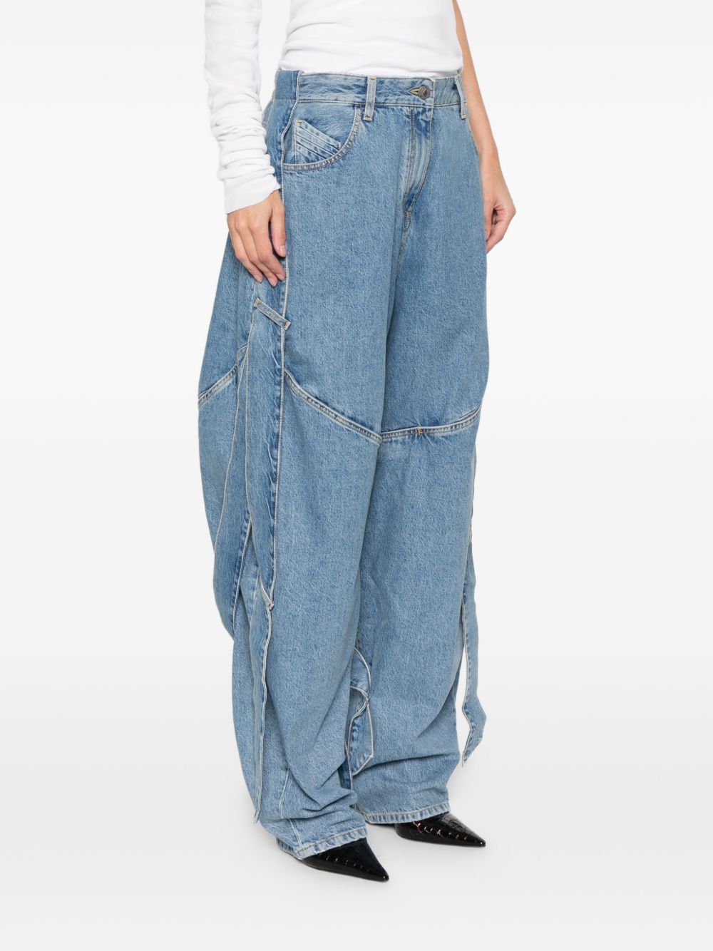 The Attico Jeans - Blue and green | 786cff6d949bca0f90949e1c30af15121722d526