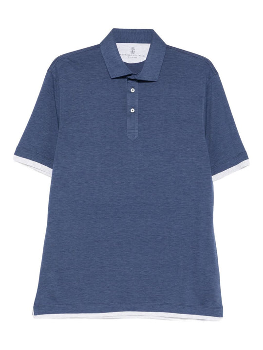 Silk And Cotton Polo Shirt