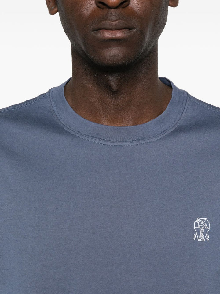 Brunello Cucinelli T-shirts and Polos - Blue and green | a6097de2929fa3eb6b233f0043a291271e85c4eb
