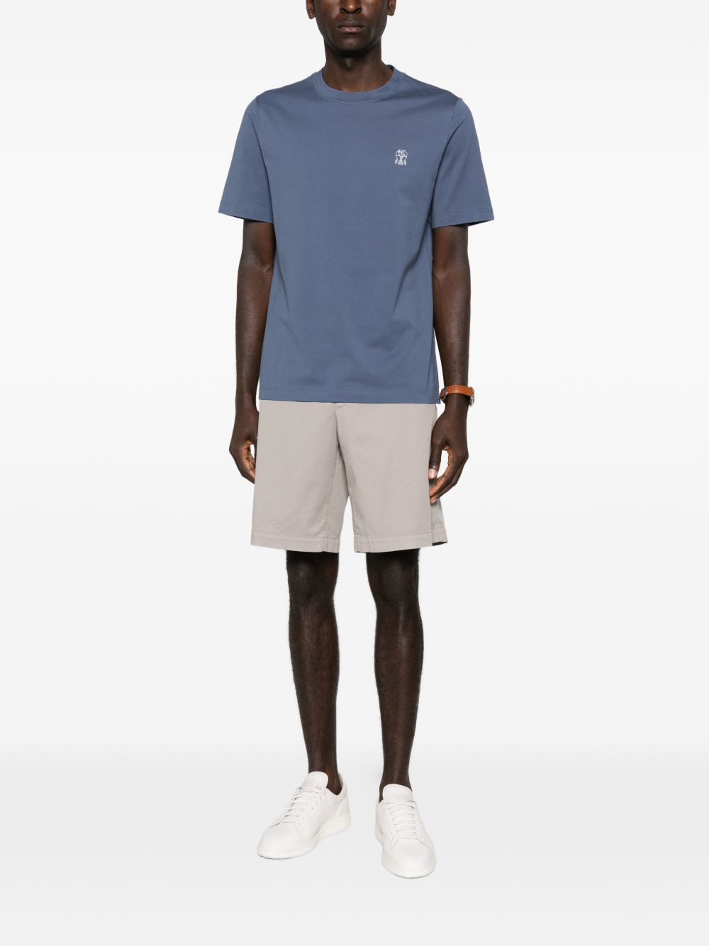 Brunello Cucinelli T-shirts and Polos - Blue and green | 680878c1ccff28347ce063b7d54cc6799b9b38d8