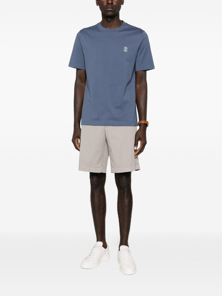 Brunello Cucinelli T-shirts and Polos - Blue and green | 680878c1ccff28347ce063b7d54cc6799b9b38d8