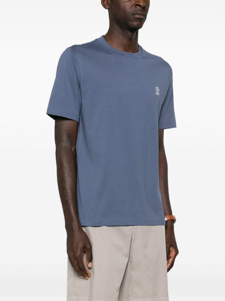Brunello Cucinelli T-shirts and Polos - Blue and green | edf0bd2eff220b97677f86aced17cd6a8bf33fd3