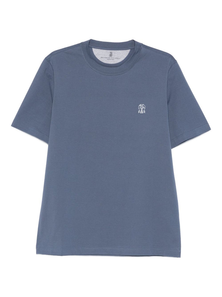 Brunello Cucinelli T-shirts and Polos - Blue and green | c8be24e0c7736c73cb55361a236f4c4bb5b6205e