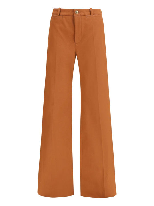 Canvas Wide-Leg Trousers