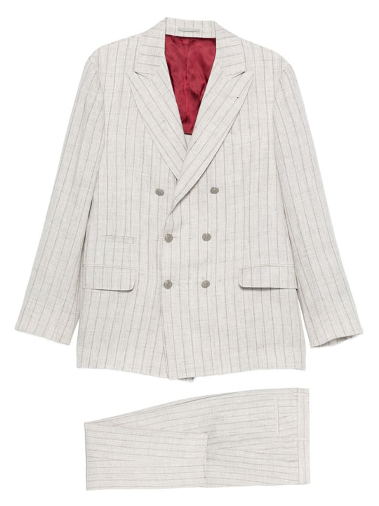 Linen Double-Breasted Suit